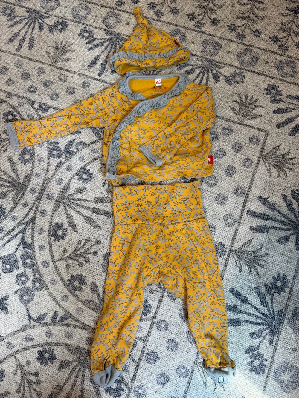 Magnetic Me Mustard Yellow Floral Set